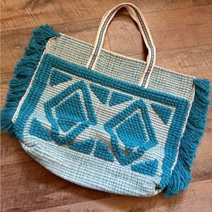 Lilly Pulitzer - Teal Boho Carpet Tote Bag